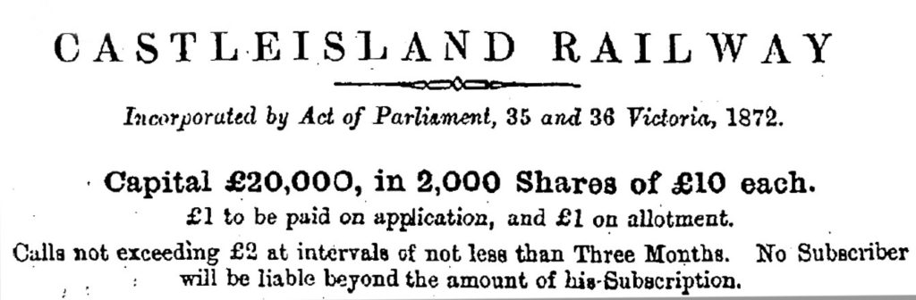 Act of Parliament June 1872