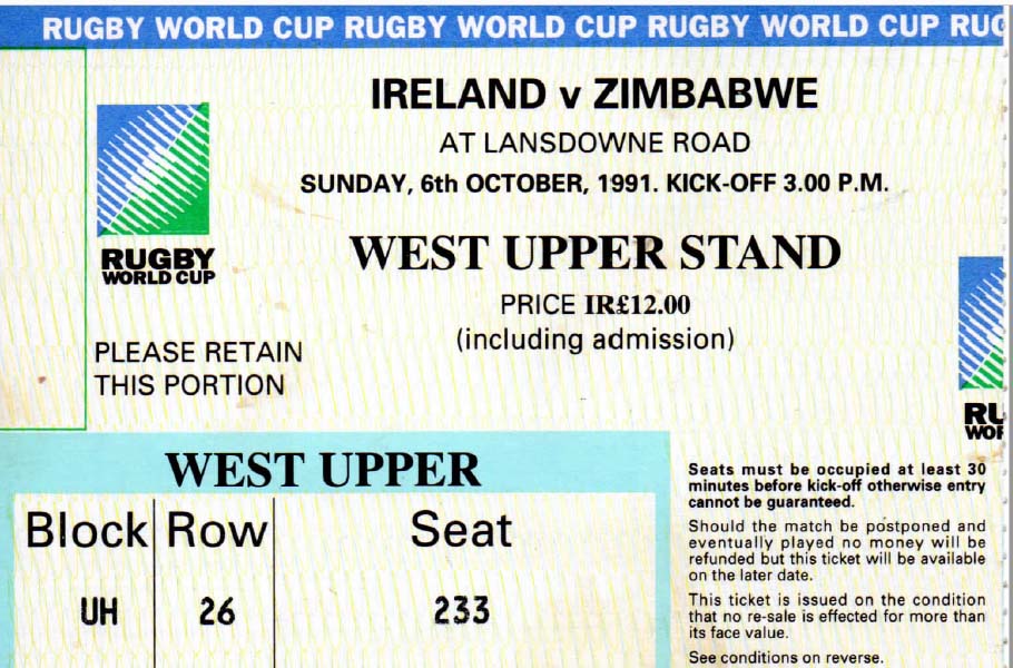 rugby world cup ticket